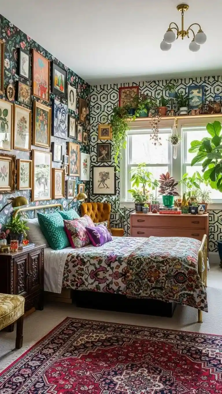 23 Guest Bedroom Designs Ideas 2026: Transform Your Space Into a 5-Star Experience 13 Eclectic Maximalist