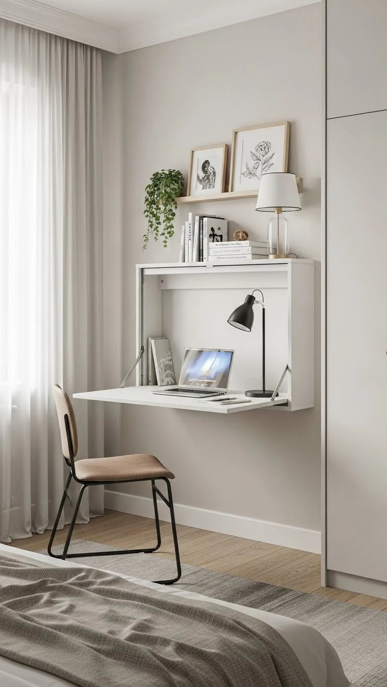 17 Small Bedroom Design Ideas 2026: Transform Your Tiny Space Into a Cozy Haven 17 Fold-Down Desks Give You Workspace Without Sacrifice