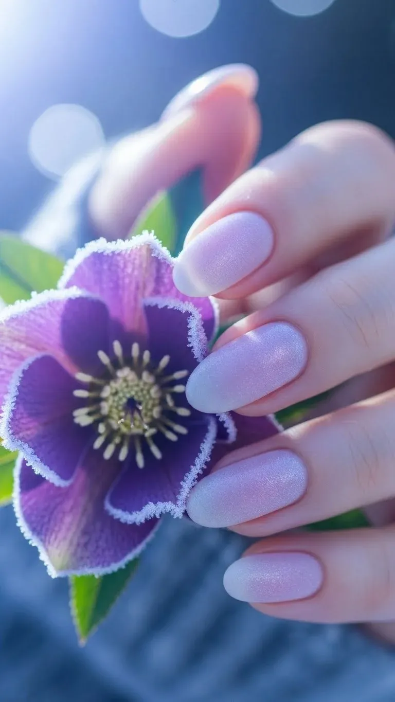 20 Winter Nail Colors Ideas 2026: Trending Shades That'll Make Your Nails Pop 13 Frosted Lavender