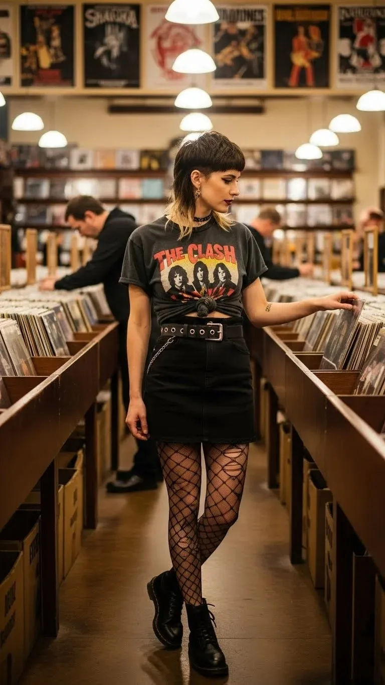 23 Cute Mini Skirt Outfits Ideas 2026: Your Ultimate Style Guide 23 High-Waisted Mini Skirt with Tucked-In Band Tee