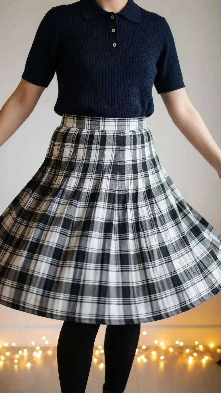 21 Casual Winter Outfit Ideas 2026: Stay Warm and Look Amazing This Season 19 Knit Polo with Pleated Skirt