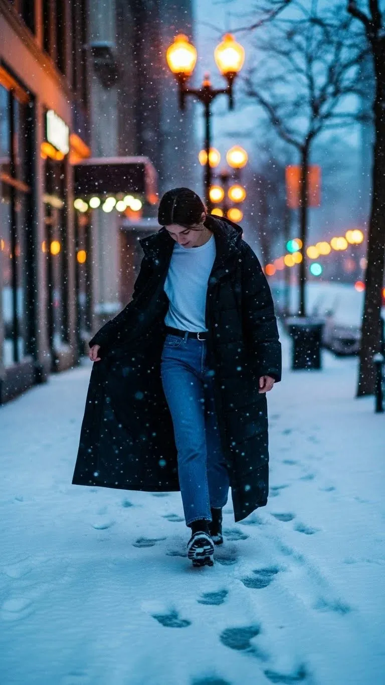 21 Casual Winter Outfit Ideas 2026: Stay Warm and Look Amazing This Season 14 Long Puffer Coat Over Simple Basics