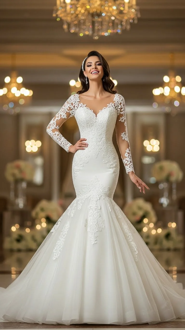 19 Long Sleeve Wedding Dress Ideas for 2026: Your Ultimate Guide to Elegant Bridal Style 11 Long Sleeve Mermaid Wedding Dress