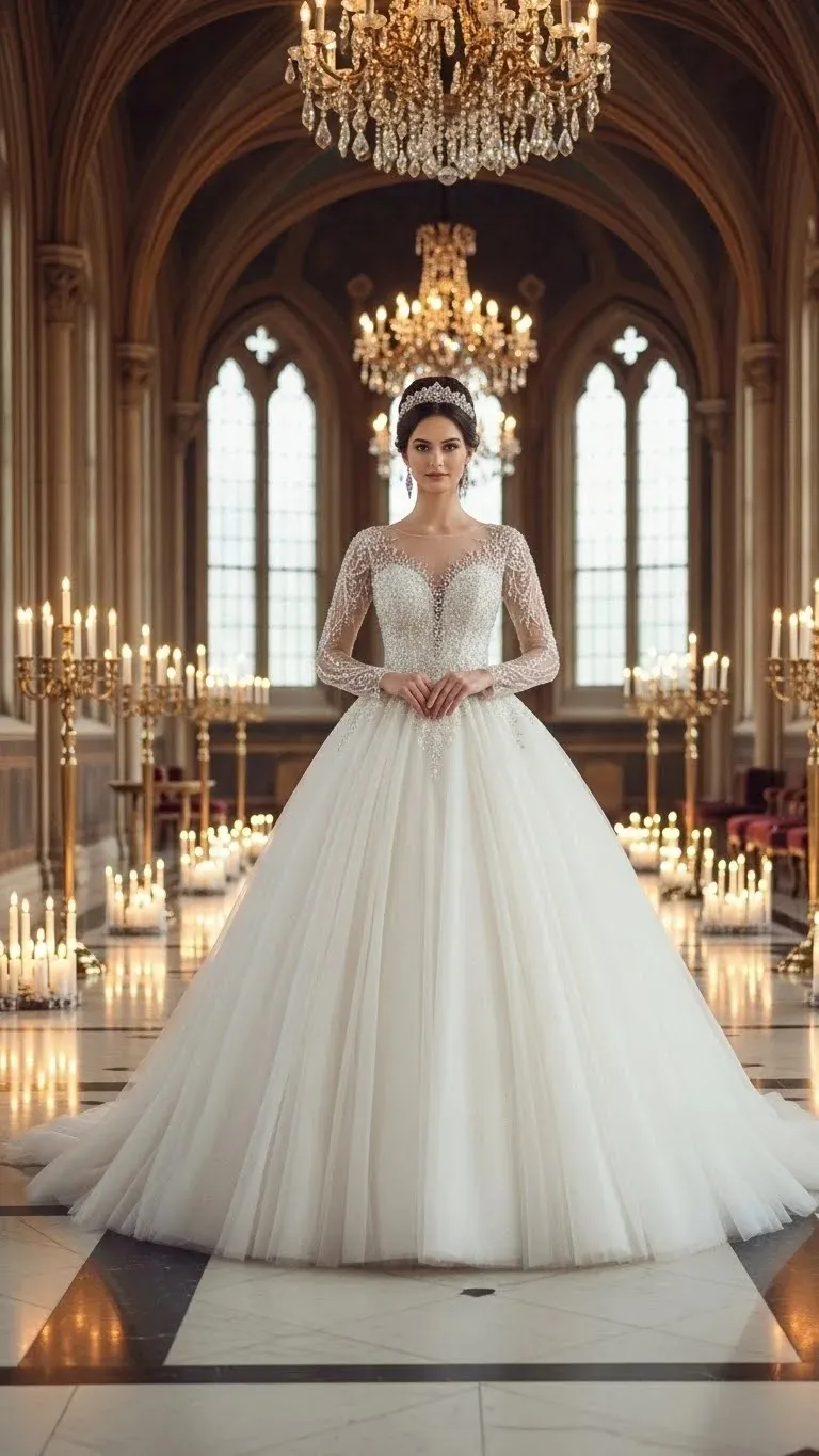 19 Long Sleeve Wedding Dress Ideas for 2026: Your Ultimate Guide to Elegant Bridal Style 18 Long Sleeve Princess Ballgown