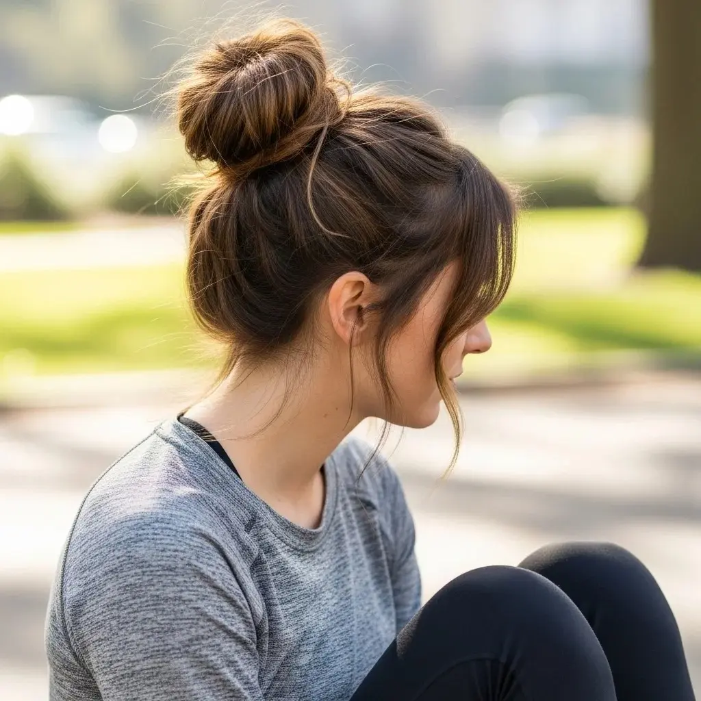 19 New Hairstyle Ideas 2026: Fresh Cuts That'll Make You Stand Out 16 Messy Top Knot