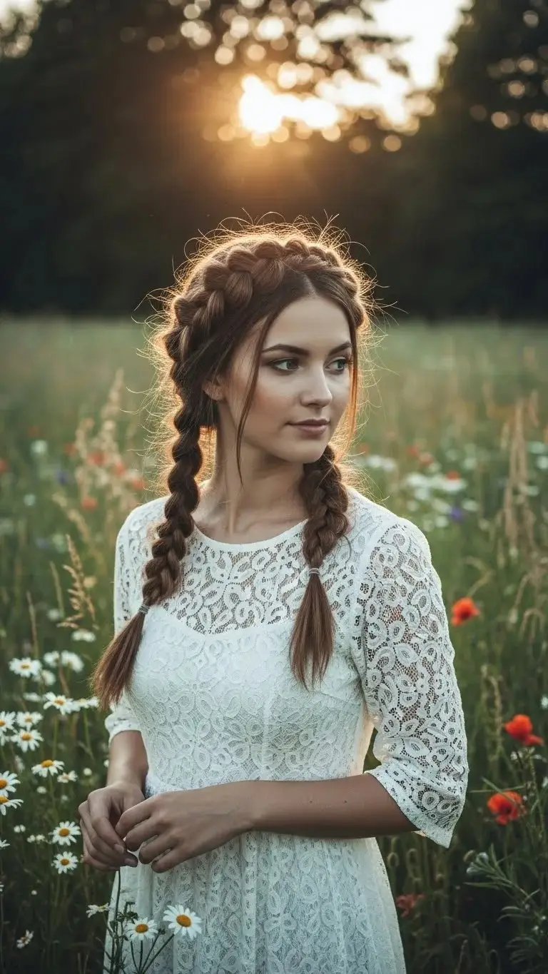 18 Easy Braided Hairstyles Ideas People Keep Copying Quietly 2026 13 Milkmaid Braid