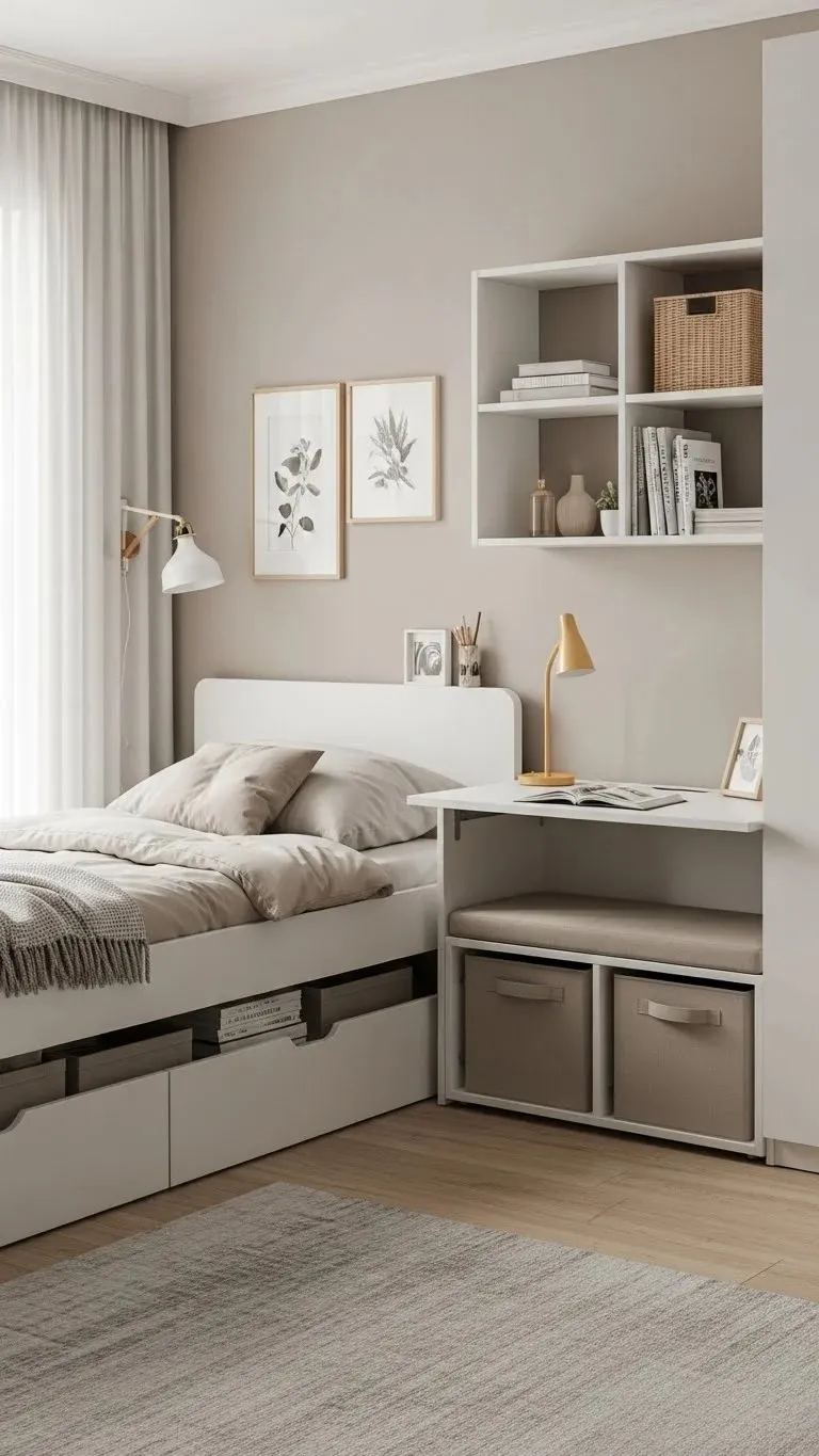 17 Small Bedroom Design Ideas 2026: Transform Your Tiny Space Into a Cozy Haven 8 Multi-Functional Furniture Is Your Best Friend