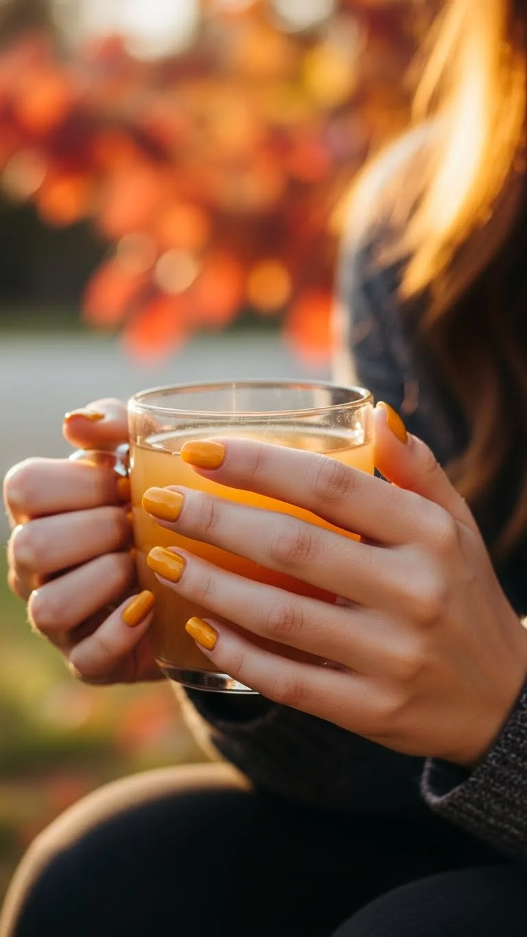 19 Simple Fall Nails Ideas That Look Expensive But Arent Yet 12 Mustard Yellow Pop