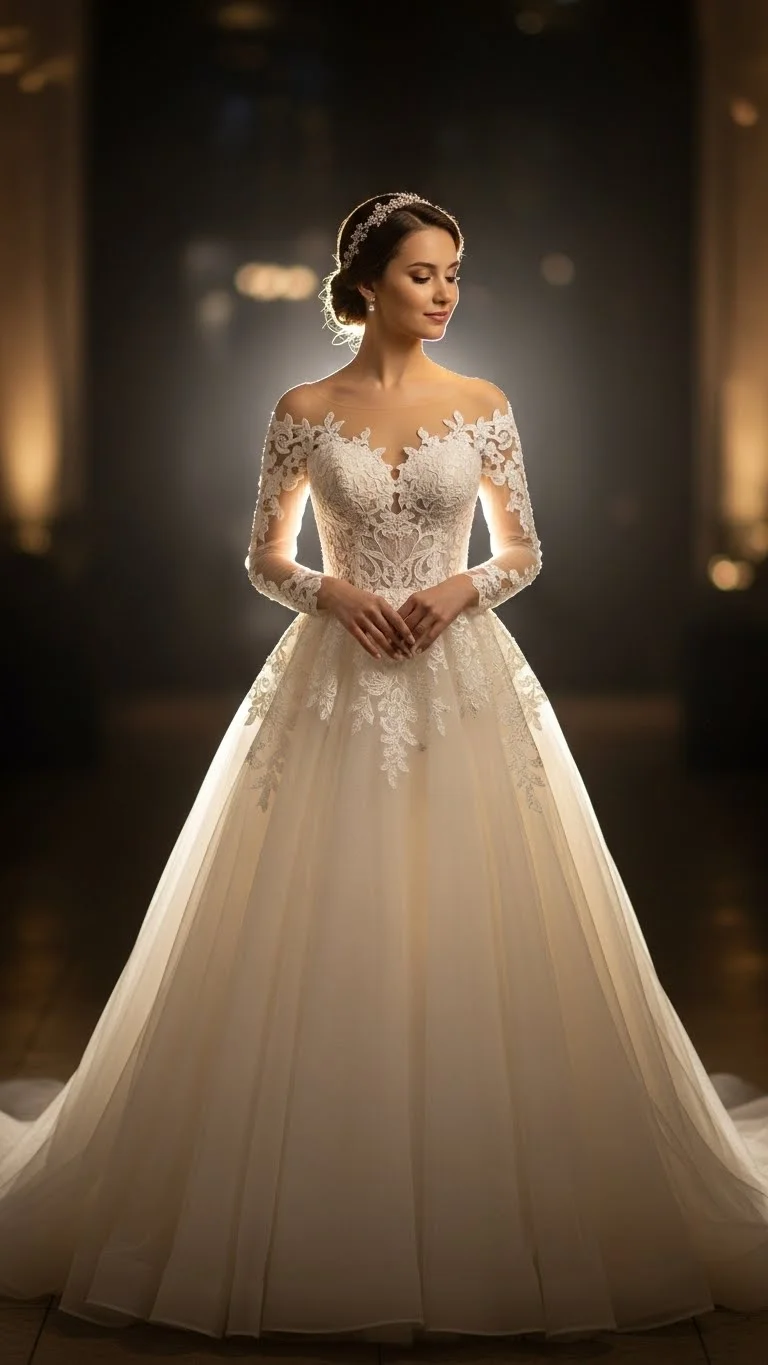 19 Long Sleeve Wedding Dress Ideas for 2026: Your Ultimate Guide to Elegant Bridal Style 6 Off-Shoulder Long Sleeve Design