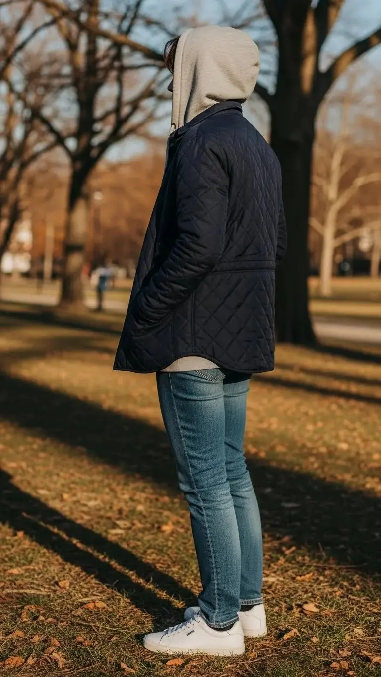 21 Casual Winter Outfit Ideas 2026: Stay Warm and Look Amazing This Season 10 Quilted Jacket with Hoodie