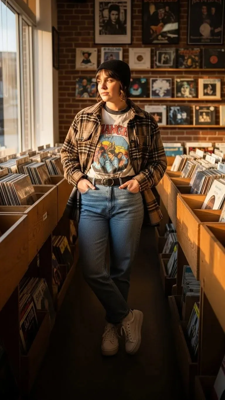 21 Casual Winter Outfit Ideas 2026: Stay Warm and Look Amazing This Season 20 Shacket with Graphic Tee