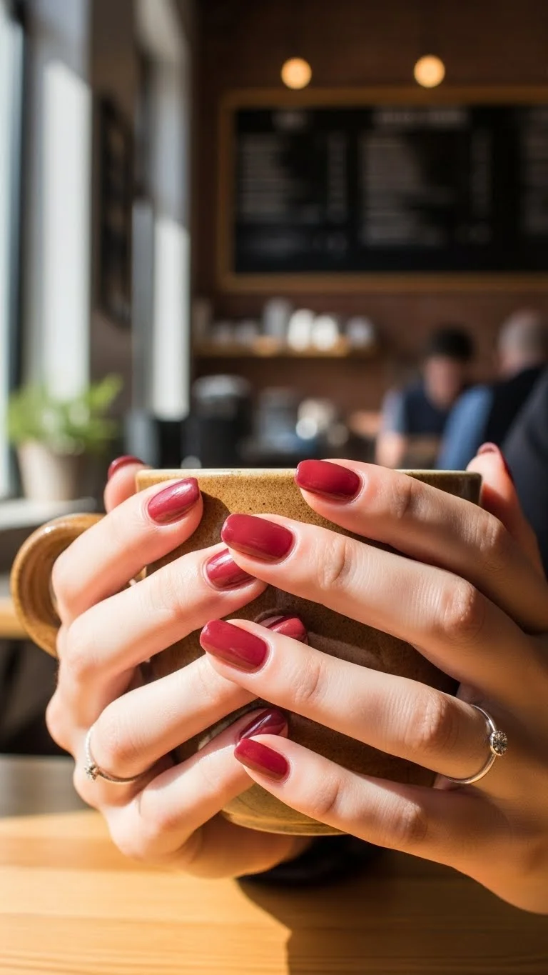 19 Simple Fall Nails Ideas That Look Expensive But Arent Yet 14 Sheer Cranberry Wash