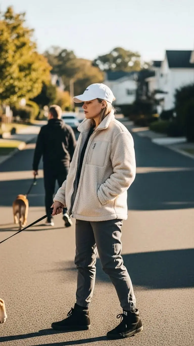 21 Casual Winter Outfit Ideas 2026: Stay Warm and Look Amazing This Season 8 Sherpa Jacket with Joggers