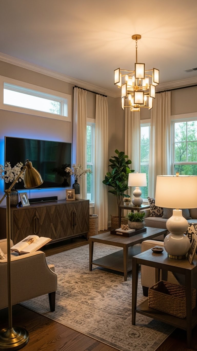 21 Family Room Designs Ideas 2026: Transform Your Space Into Everyone's Favorite Hangout 4 Smart Lighting Layers