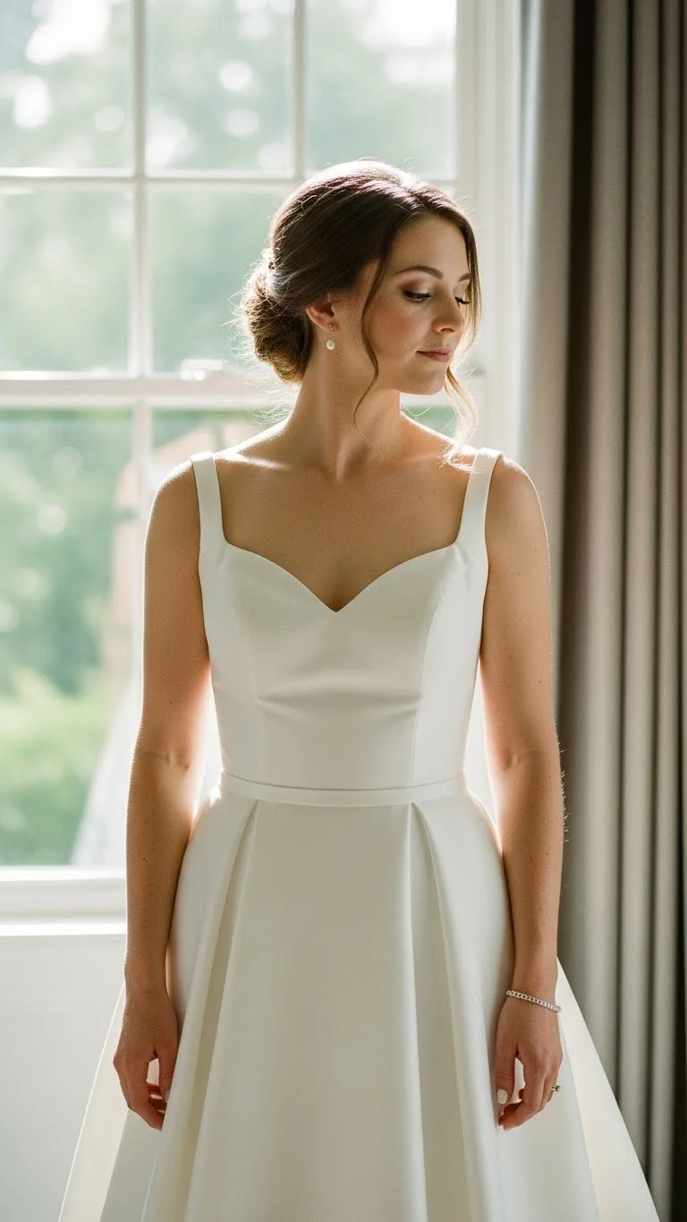 17 Simple Wedding Dresses Ideas 2026: Your Guide to Effortless Bridal Beauty 2 The Classic A-Line Silhouette
