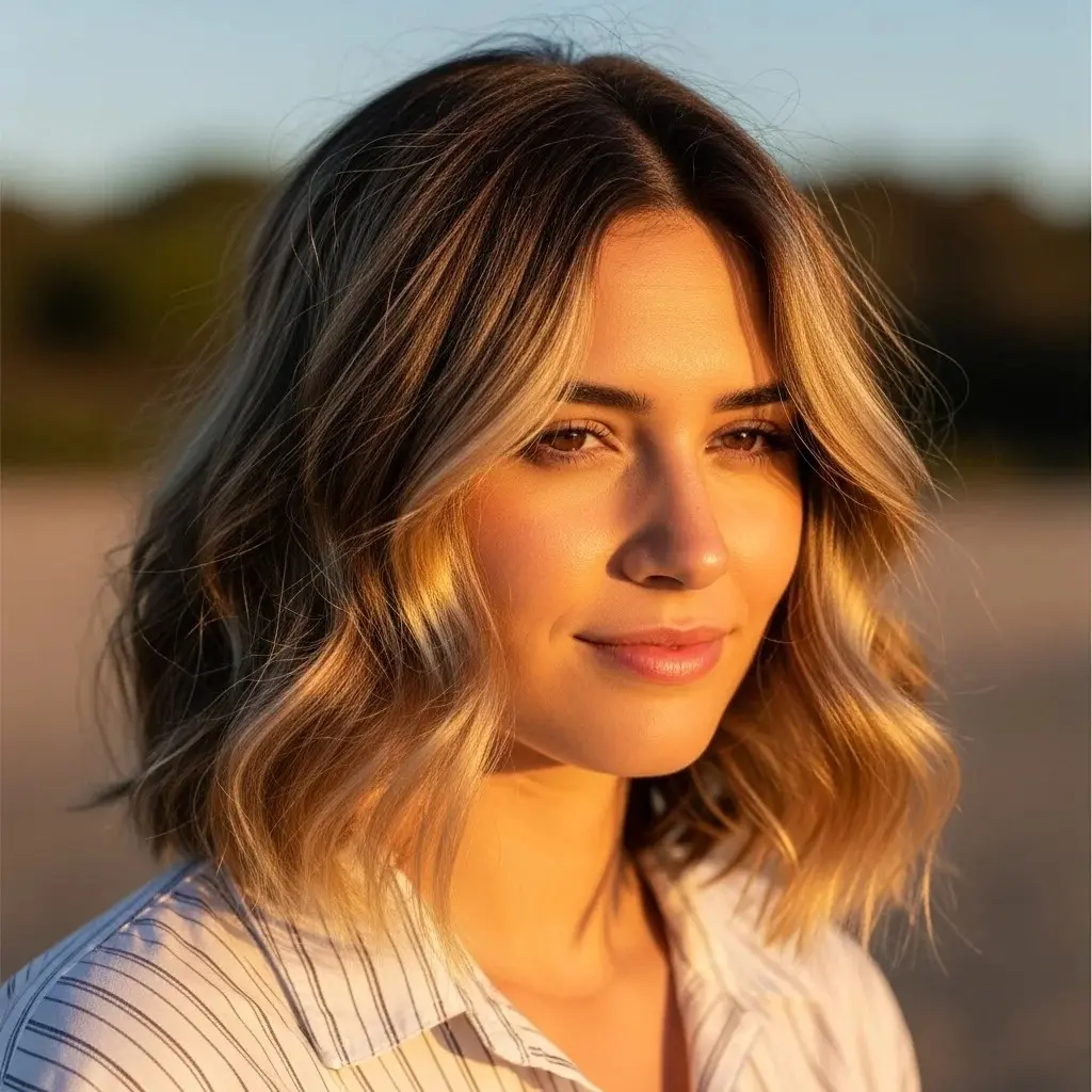 20 Nonbinary Haircuts Ideas 2026: Your Ultimate Guide to Gender-Free Styles 17 The Wavy Shoulder-Length Cut