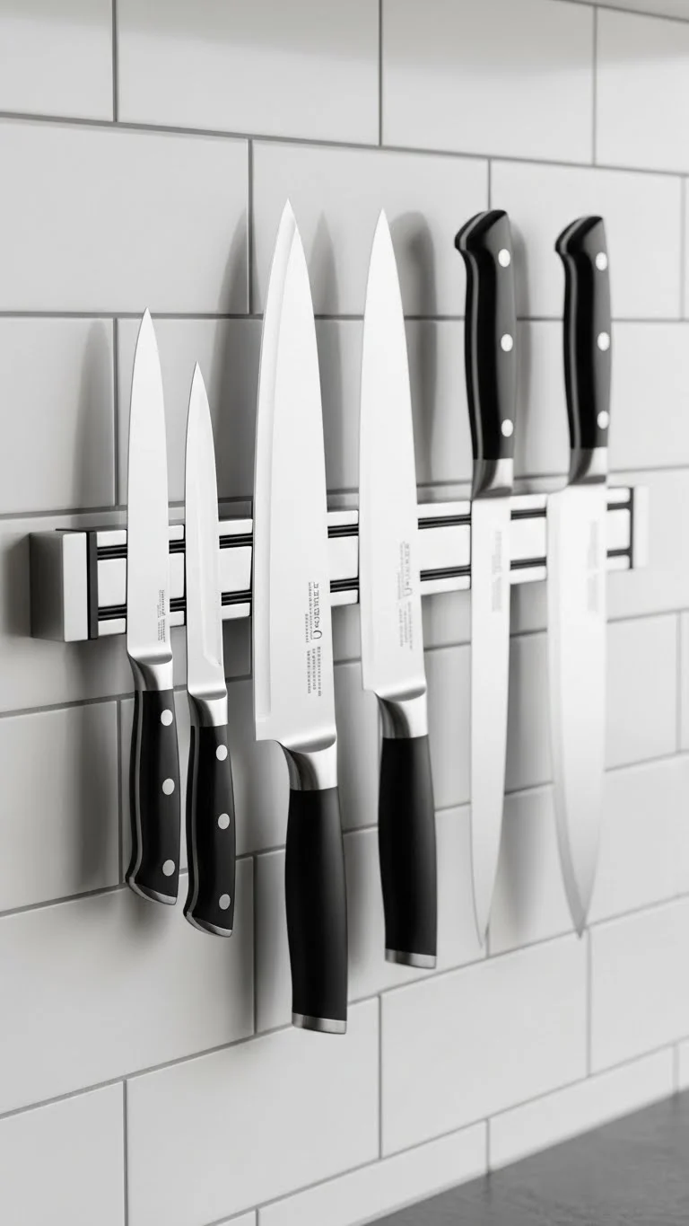 25 Small Kitchen Ideas 2026: Transform Your Tiny Space Into a Chef's Paradise 10 Use Magnetic Knife Strips