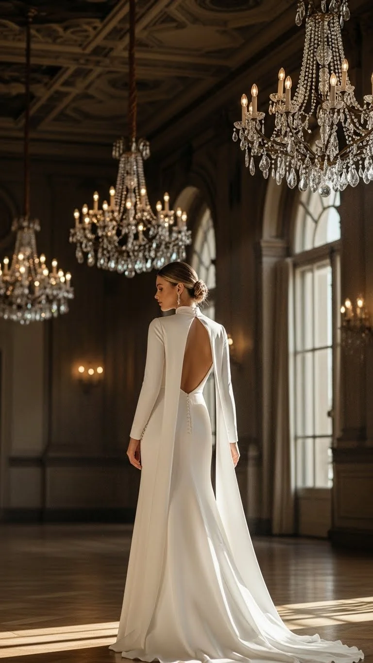 17 Simple Wedding Dresses Ideas 2026: Your Guide to Effortless Bridal Beauty 10 High Neck Sophistication