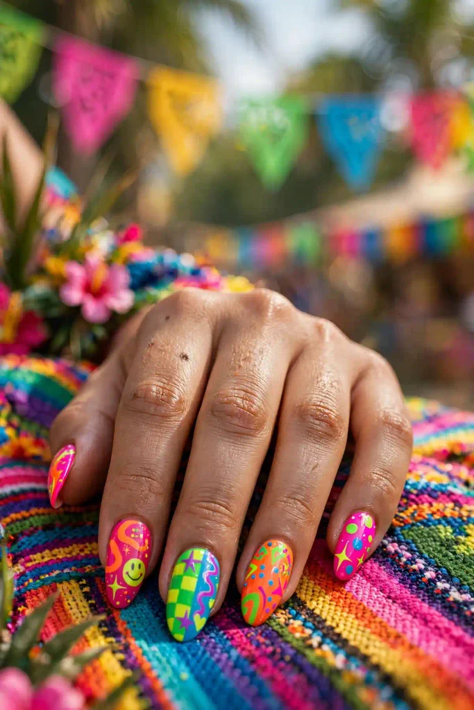 17 Bad Bunny Nails, Set Out Like a Concert Setlist 2 b00 bad bunny nails