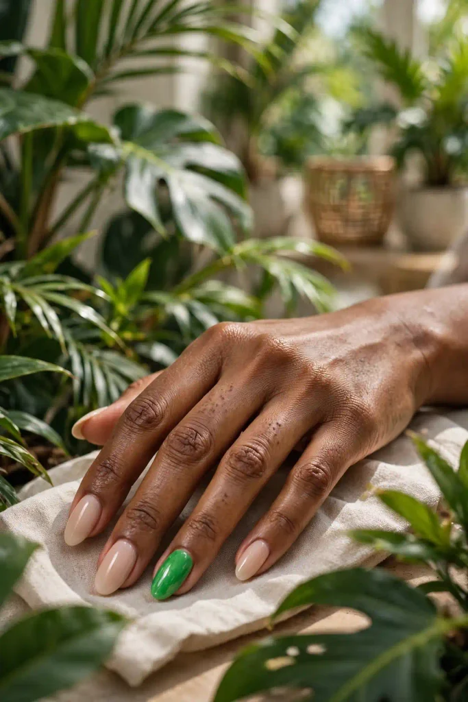 17 Bad Bunny Nails, Set Out Like a Concert Setlist 7 b05 coqui green accent