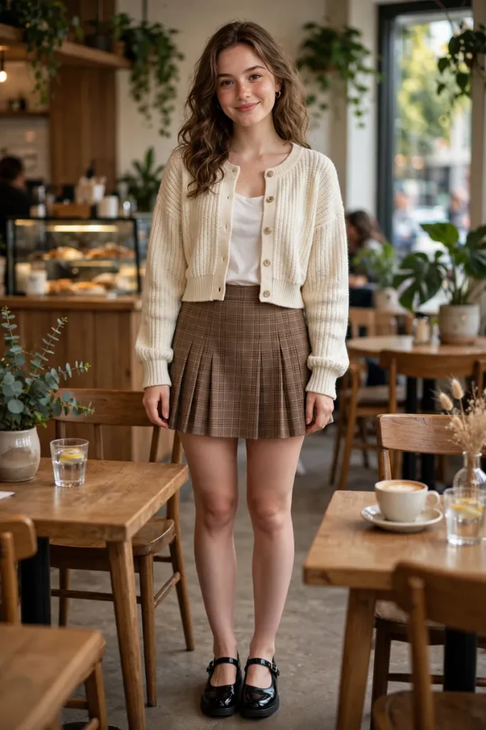 23 Cute Mini Skirt Outfits Ideas (Yes, At Any Age) 7 miniskirt 06 cropped cardigan mini mary janes