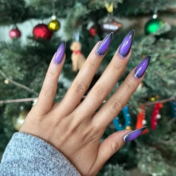 18 Creative Coffin Nails Ideas 2026 | Trendy & Stylish Nail Designs 10 Aura Gradient Coffin Nails