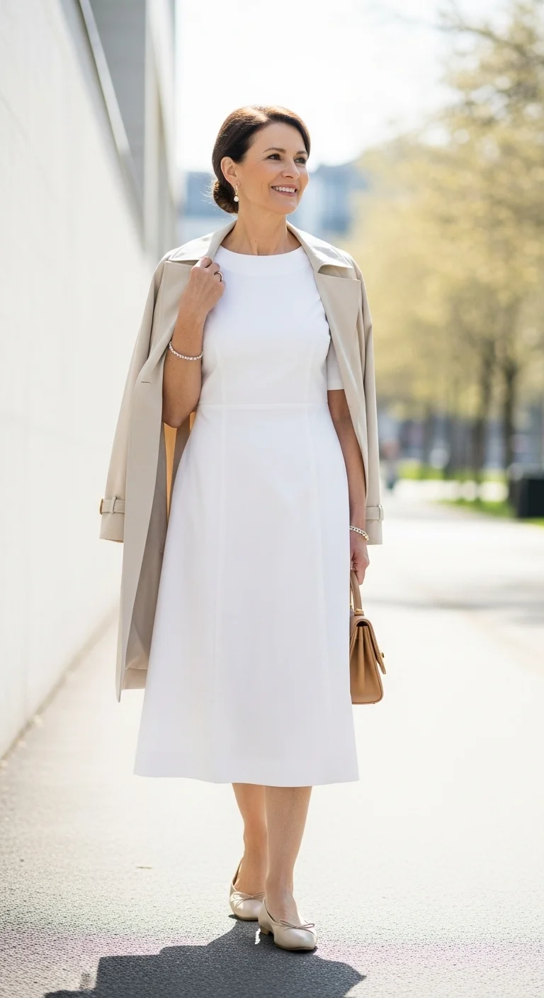 Discover the Timeless Appeal of Minimalist Spring Outfits for Women Over 60 in 2026 7 Crisp White Dress