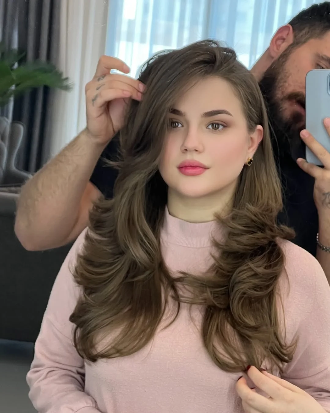 17 Long Layered Haircuts with Curtain Bangs Are Everywhere Now 16 Curtain Bangs with Long Layers and Natural Waves