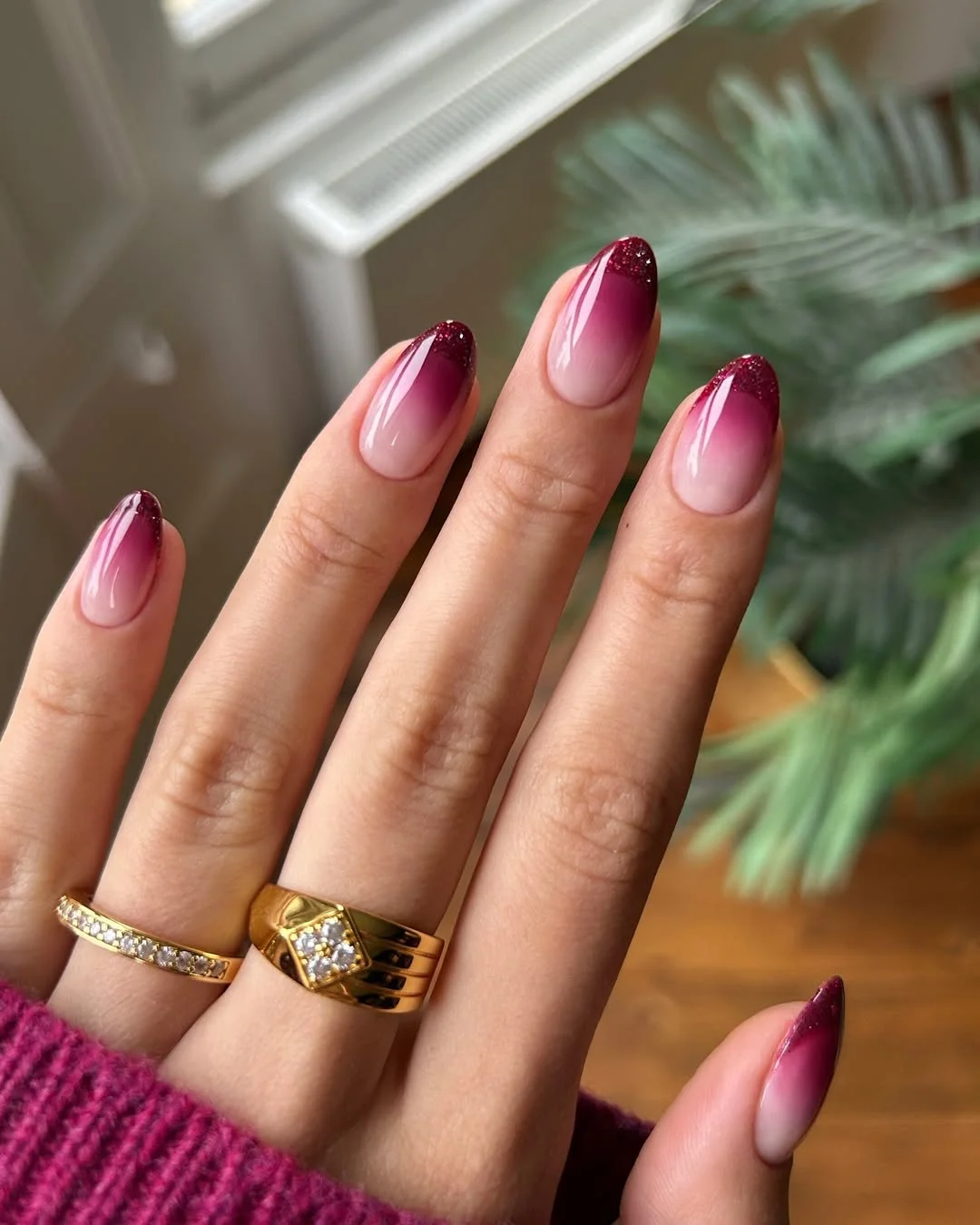 17 Nail Design Ideas February 2026: Fresh Looks That'll Make Everyone Ask "Where Did You Get Those Done?" 12 Deep Plum Ombre