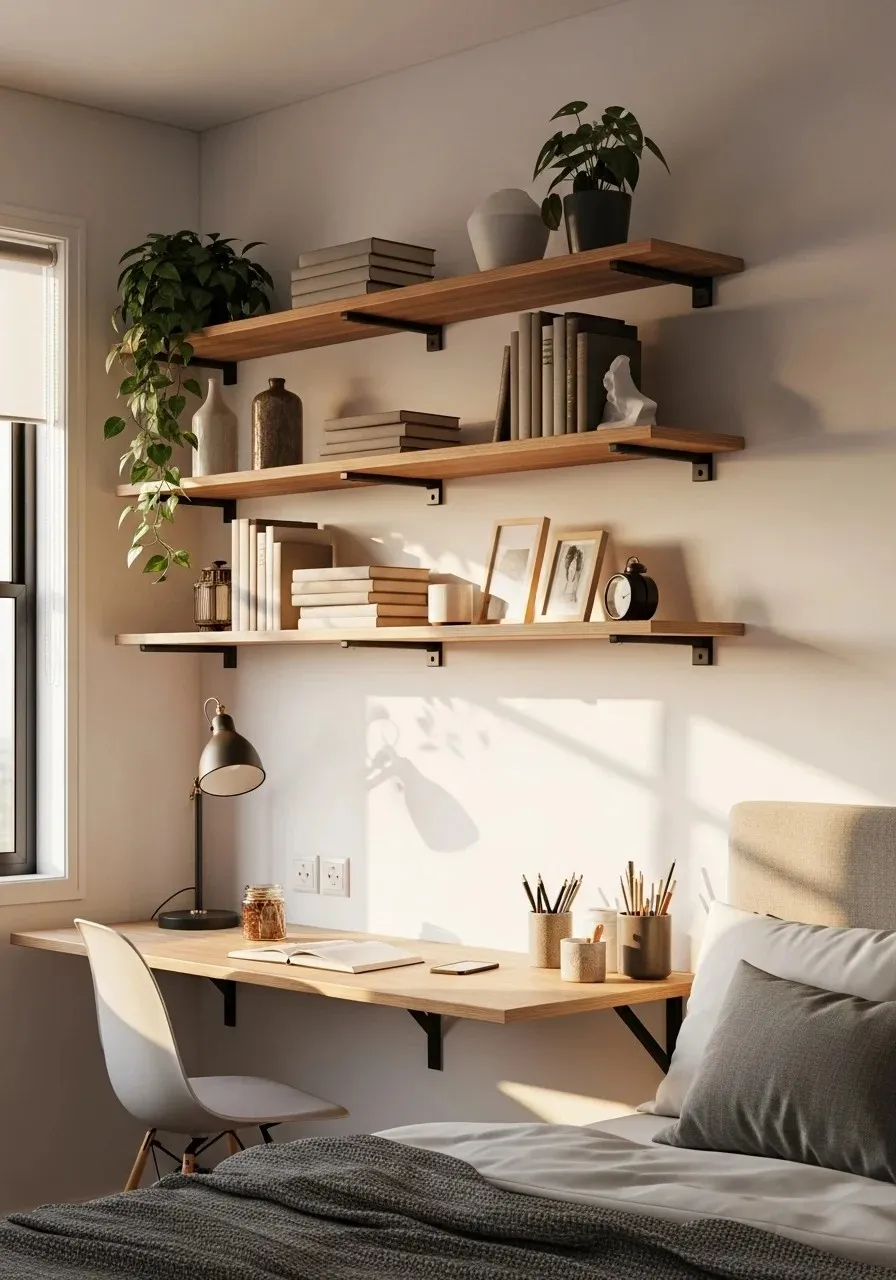 Running Out of Wall Space? These 20 Bedroom Wall Decor Ideas Are the Solution for 2026 3 Floating Shelves Function Meets Style
