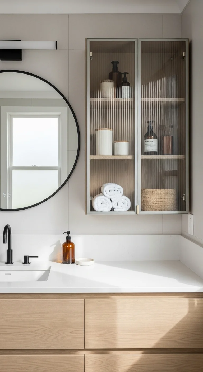 Why Are These Bathroom Cabinet Ideas Trending in 2026? 14 Glass Cabinets Keep it Transparent