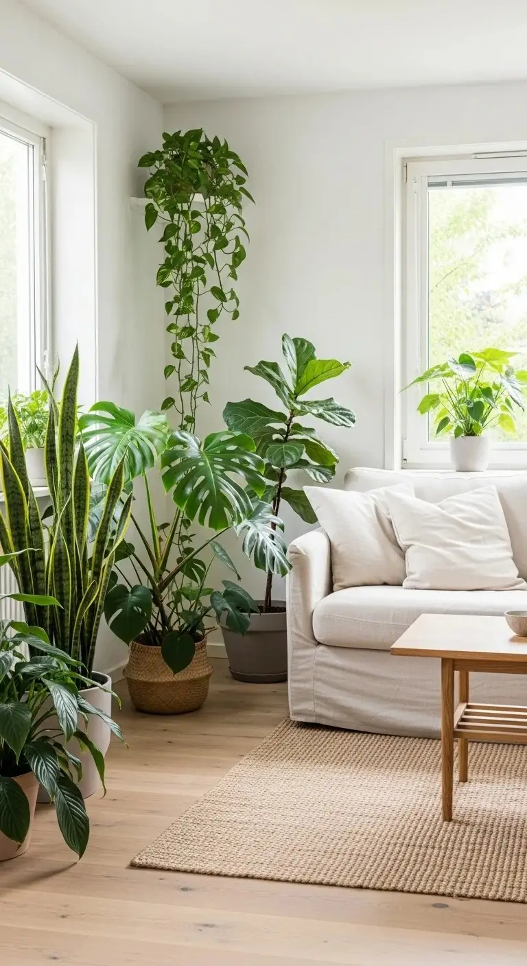 Think You’ve Seen It All? 18 Scandinavian Living Room Ideas That Break the Mold 7 Greenery Everywhere