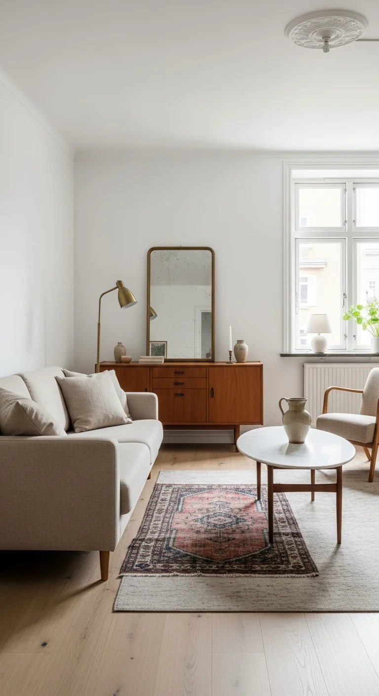 Think You’ve Seen It All? 18 Scandinavian Living Room Ideas That Break the Mold 19 Incorporating Vintage Finds