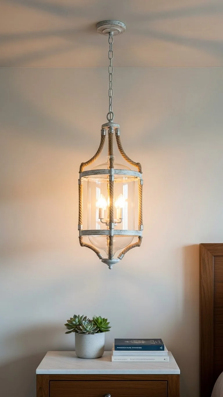 20 Coastal Bedroom Ideas 2026: Transform Your Space Into a Beachside Paradise 19 Nautical Pendant Lighting