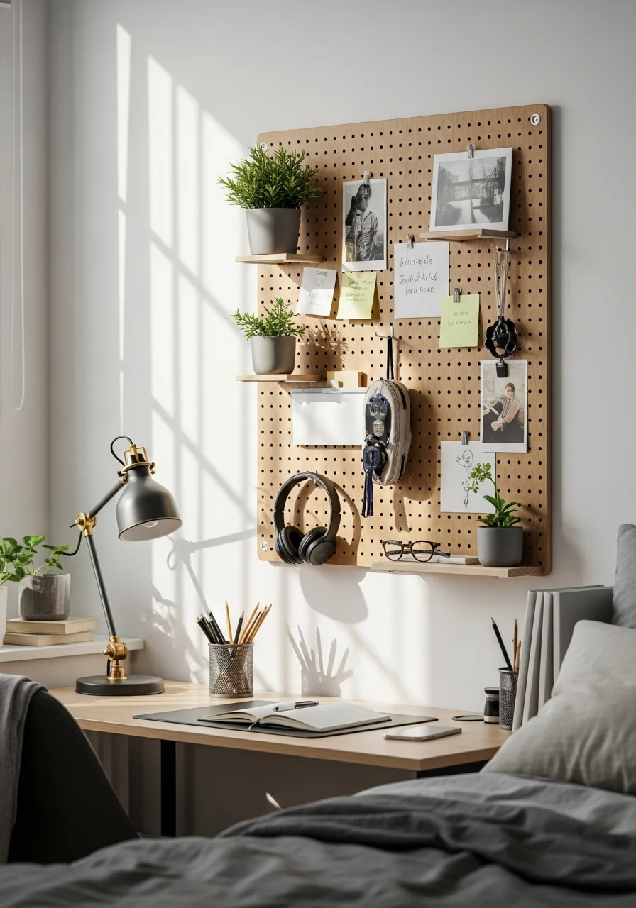 Running Out of Wall Space? These 20 Bedroom Wall Decor Ideas Are the Solution for 2026 16 Pegboards Organize and Decorate
