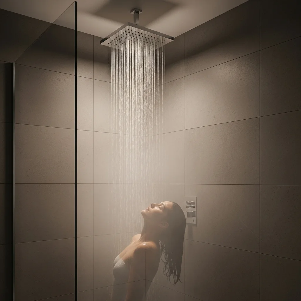 17 Cute Bathroom Ideas 2026: Transform Your Space Into a Stunning Sanctuary 16 Rainfall Showerhead Experience