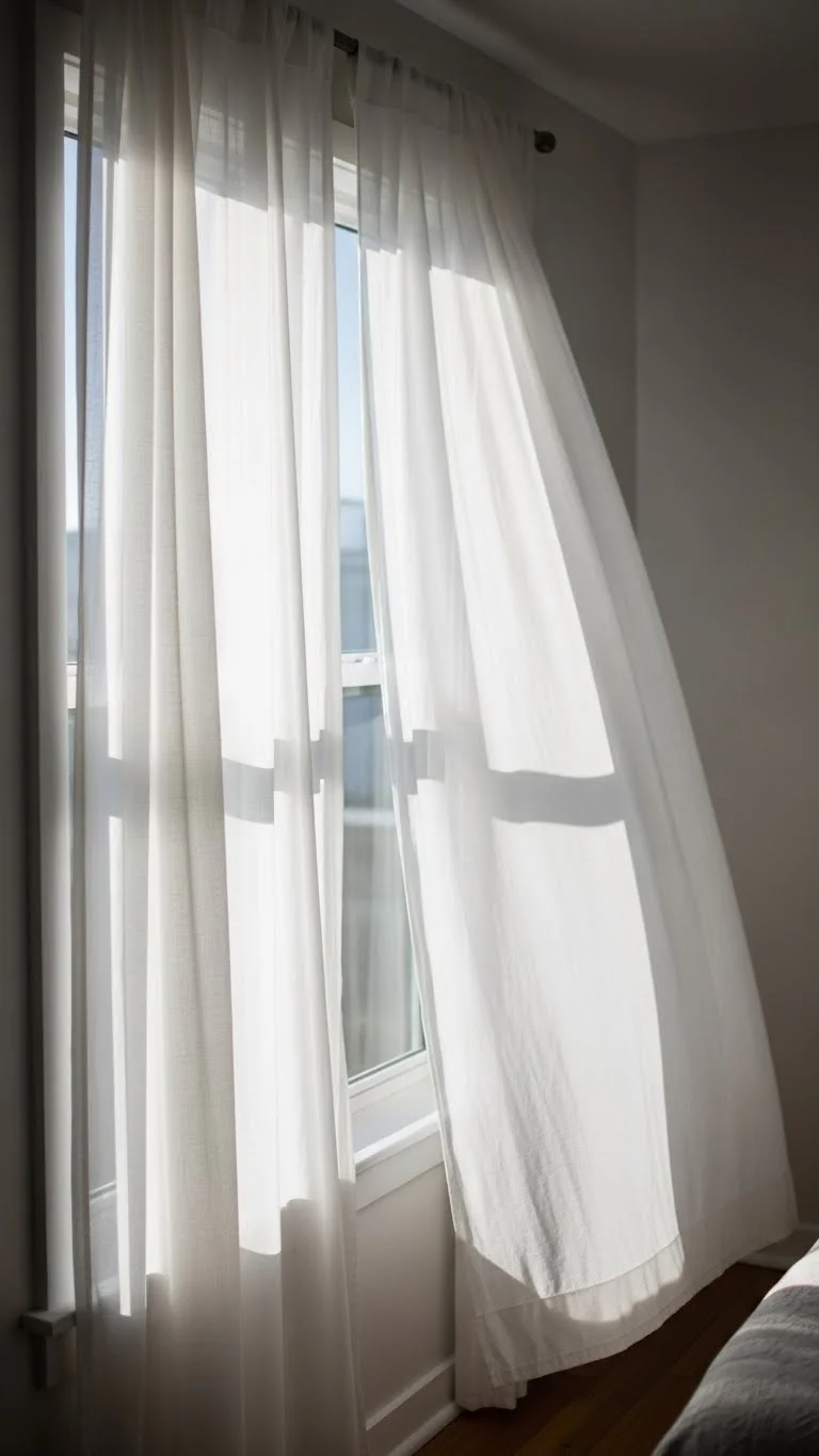 20 Coastal Bedroom Ideas 2026: Transform Your Space Into a Beachside Paradise 6 Sheer White Flowing Curtains