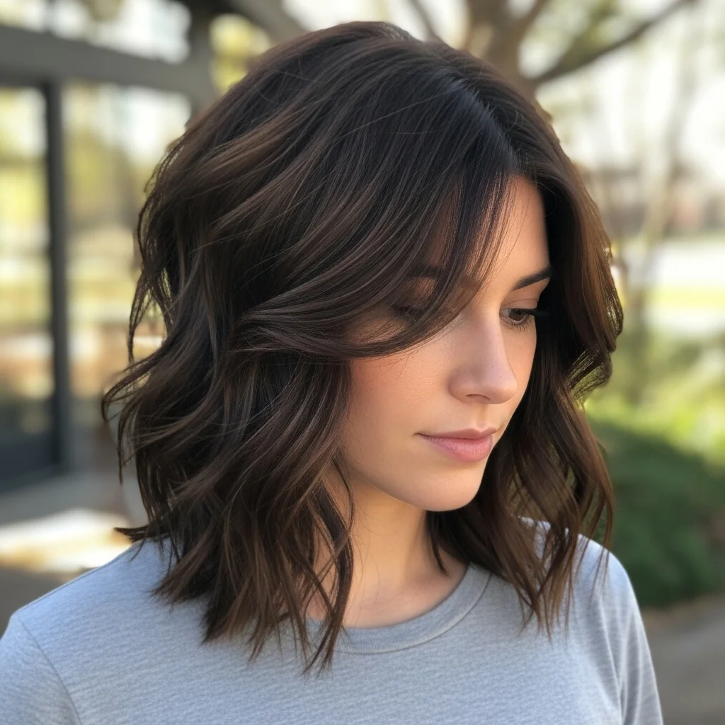 15 Choppy Layered Haircuts Ideas 2026: Fresh Styles That'll Transform Your Look 6 Shoulder-Length Choppy Lob