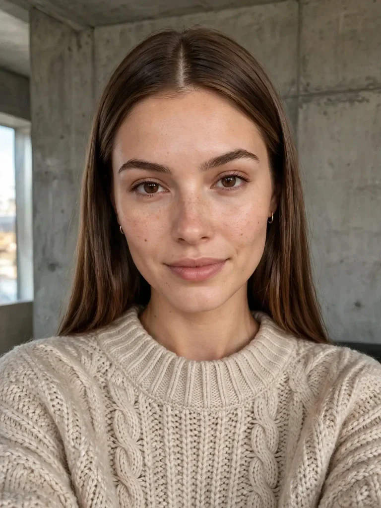 18 Straight Hairstyles for Women, Sorted by How Much Time You Actually Have 3 The Center Part Down 768x1024 1