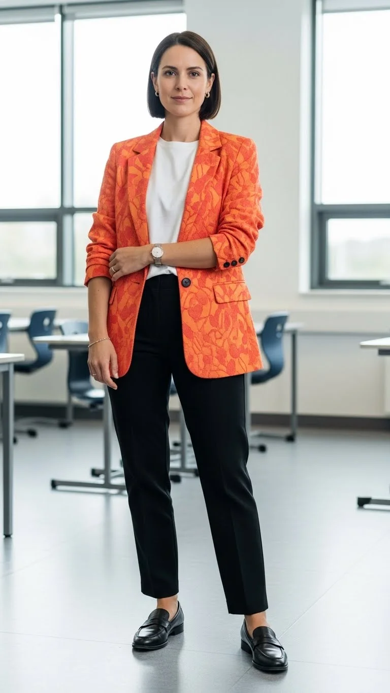 Stop Dressing Like You're Still in College: 13 Stylish Teacher Outfits Ideas 2026 That Actually Work 13 The Statement Piece Strategy