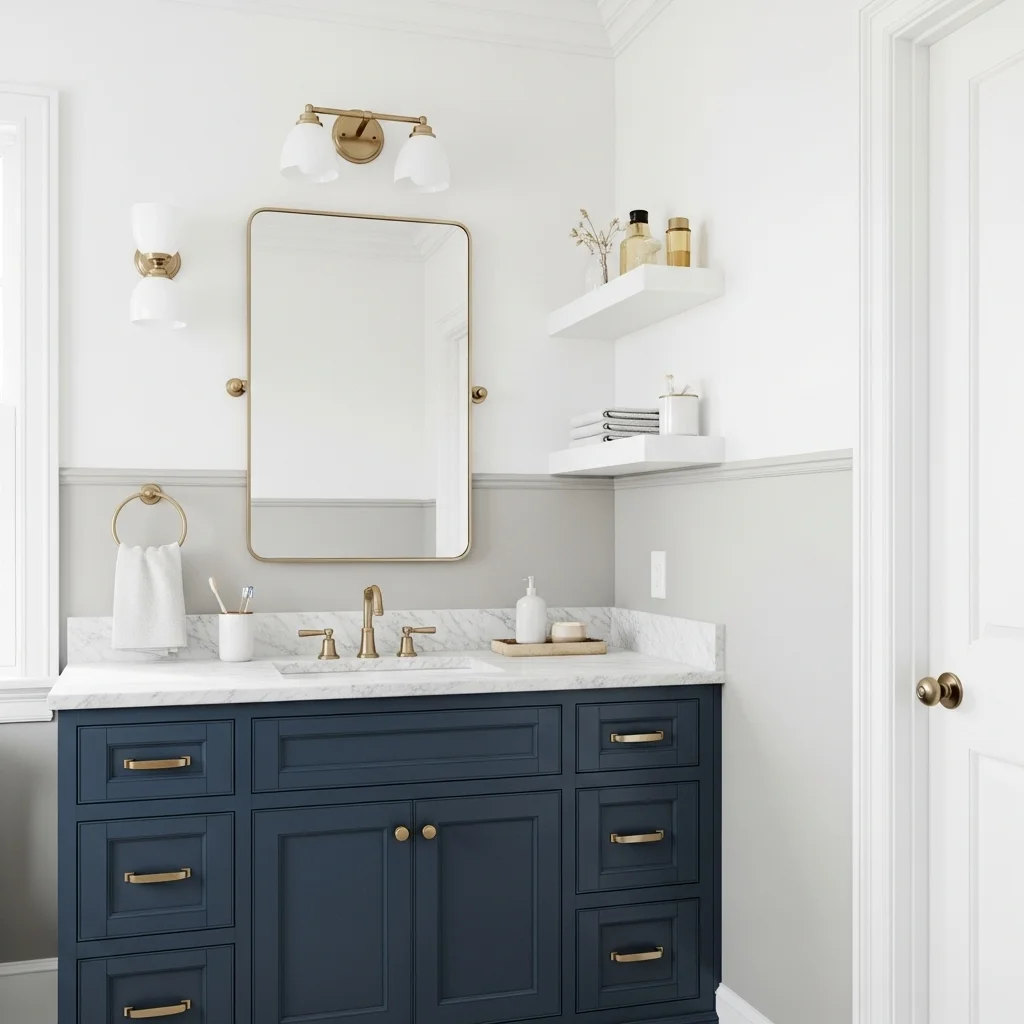 17 Cute Bathroom Ideas 2026: Transform Your Space Into a Stunning Sanctuary 15 Two-Tone Cabinet Paint