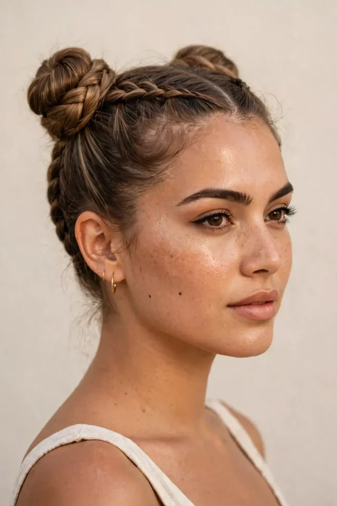 17 Hot Weather Hairstyles That Actually Survive the Heat 9 08 double braided bun