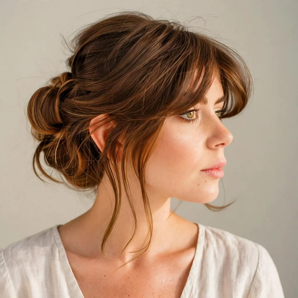 17 Hot Weather Hairstyles That Actually Survive the Heat 13 12 low chignon face framing