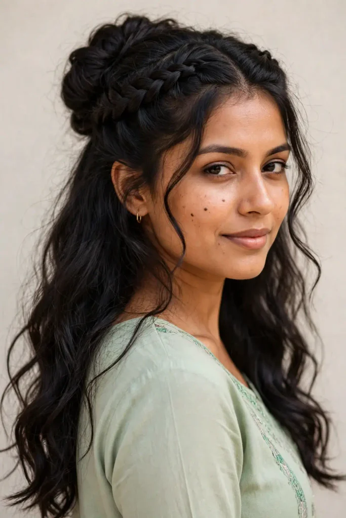 17 Hot Weather Hairstyles That Actually Survive the Heat 14 13 braided half up volume