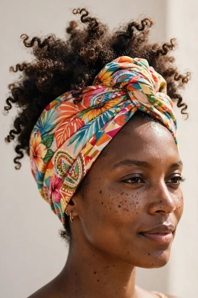 17 Hot Weather Hairstyles That Actually Survive the Heat 18 17 scarf wrap