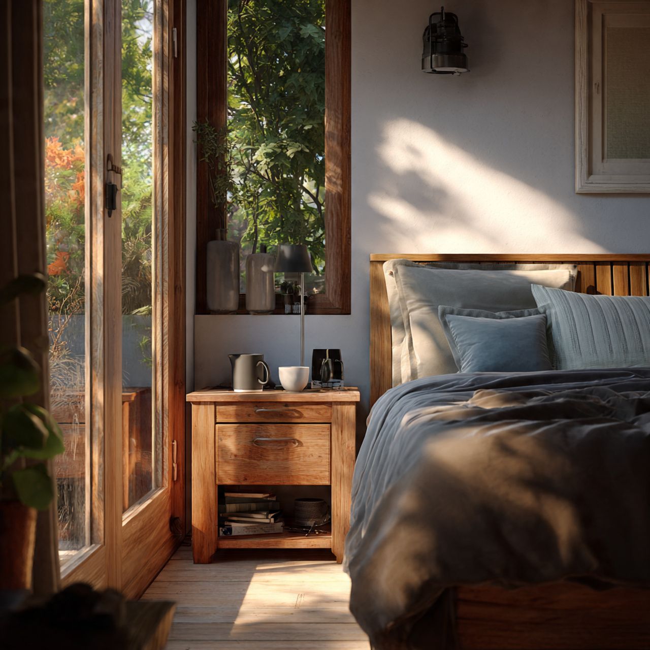 14 Guest Room Ideas 2026: Simple Ways to Make Every Guest Feel Special 4 A Small Nightstand with Guest Essentials