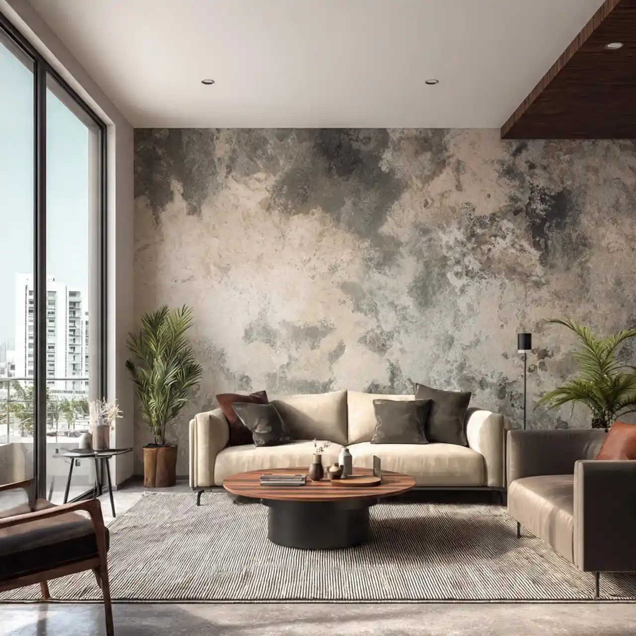 14 Apartment Living Room Ideas 2026: Small Space, Big Style 7 Accent Wall With Wallpaper or Paint