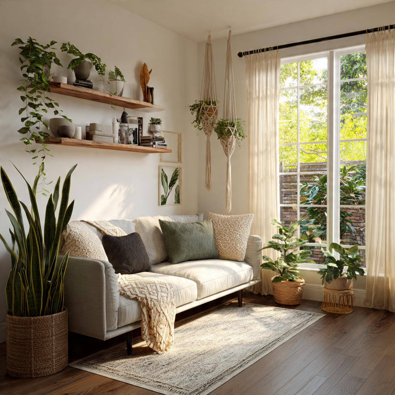 15 Tiny Living Room Ideas 2026: Small Space, Big Style 11 Add Plants Without Eating Up Floor Space