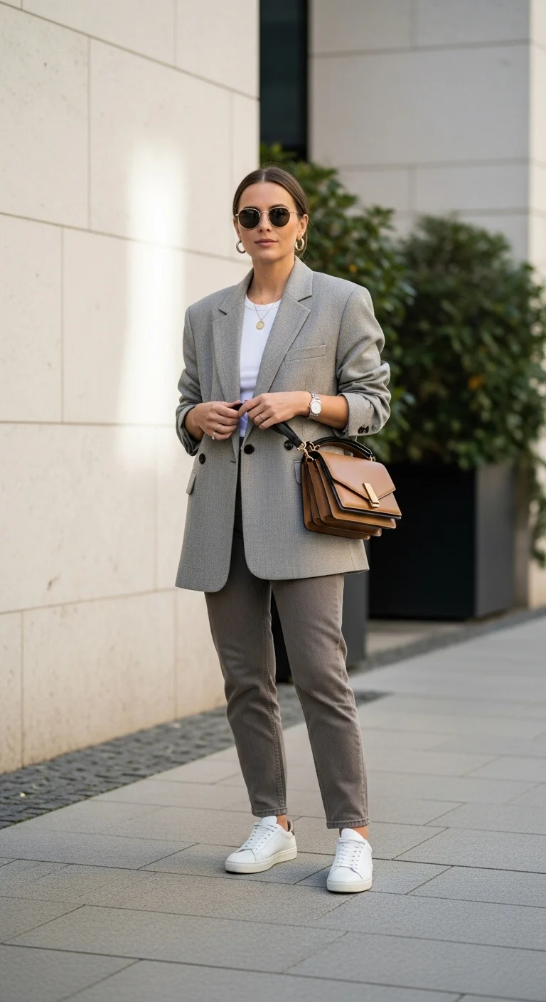 Why These 19 Trendy Spring Outfit with Sneakers Are Shocking Fashionistas 2026 6 Blazers & Sneakers The Power Combo