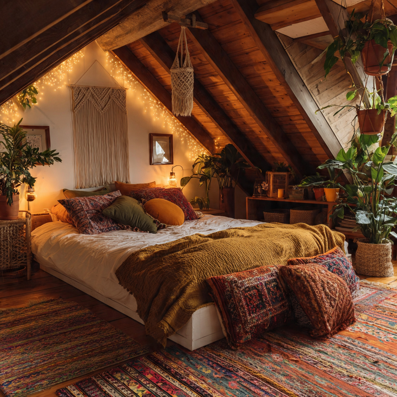 13 Attic Bedroom Ideas 2026 That Will Make You Fall in Love with Your Rooftop Space 7 Boho Chic Attic Retreat